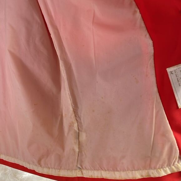 Outerbanks Vintage 60’s Red Coat Jacket, Rain Repellant and Stain Resistant,Sz M - Picture 12 of 14